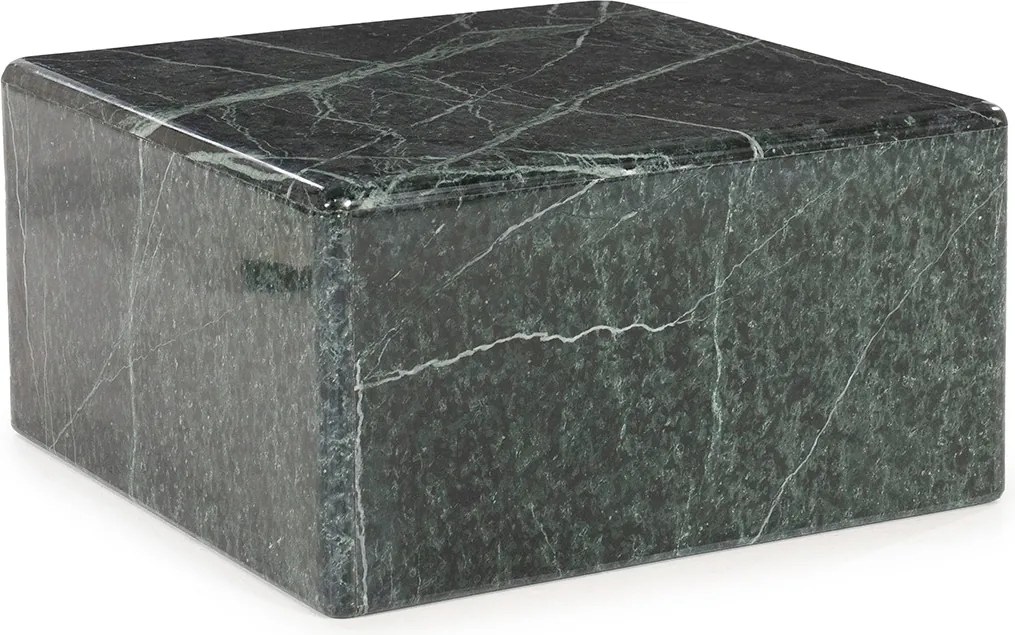 Vierkante Salontafel Groen Marmer - 60 X 60cm.