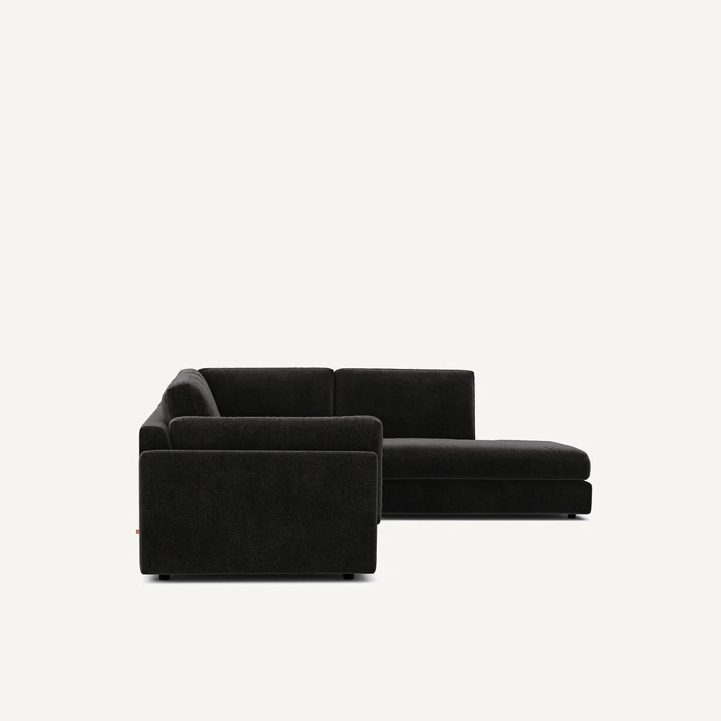 Omvormbare hoekbank, chenille fluweel, CÉSAR