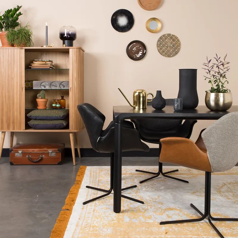 Zuiver Nikki Design Stoel Zwart Kunstleer