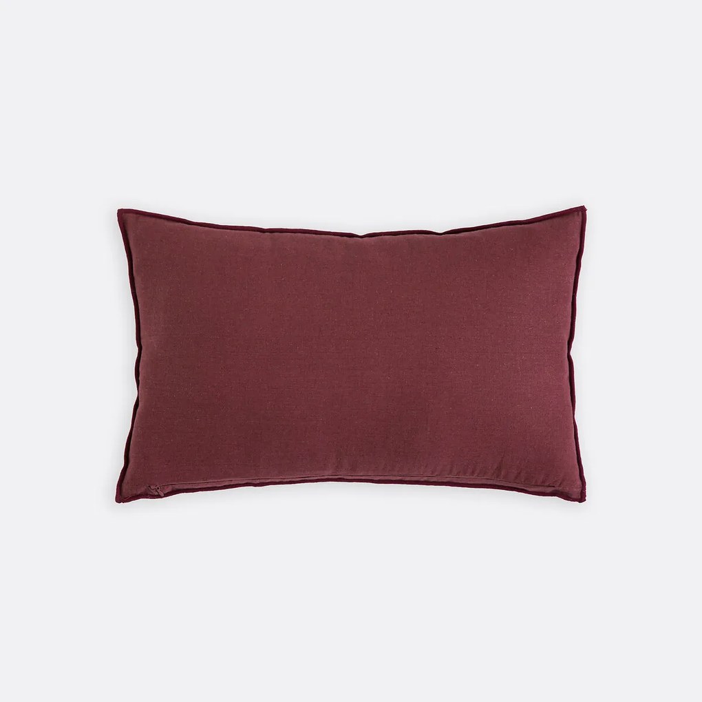 Rechthoekige kussenhoes 50x30cm, linnen en geborduurd katoen, TOUMA