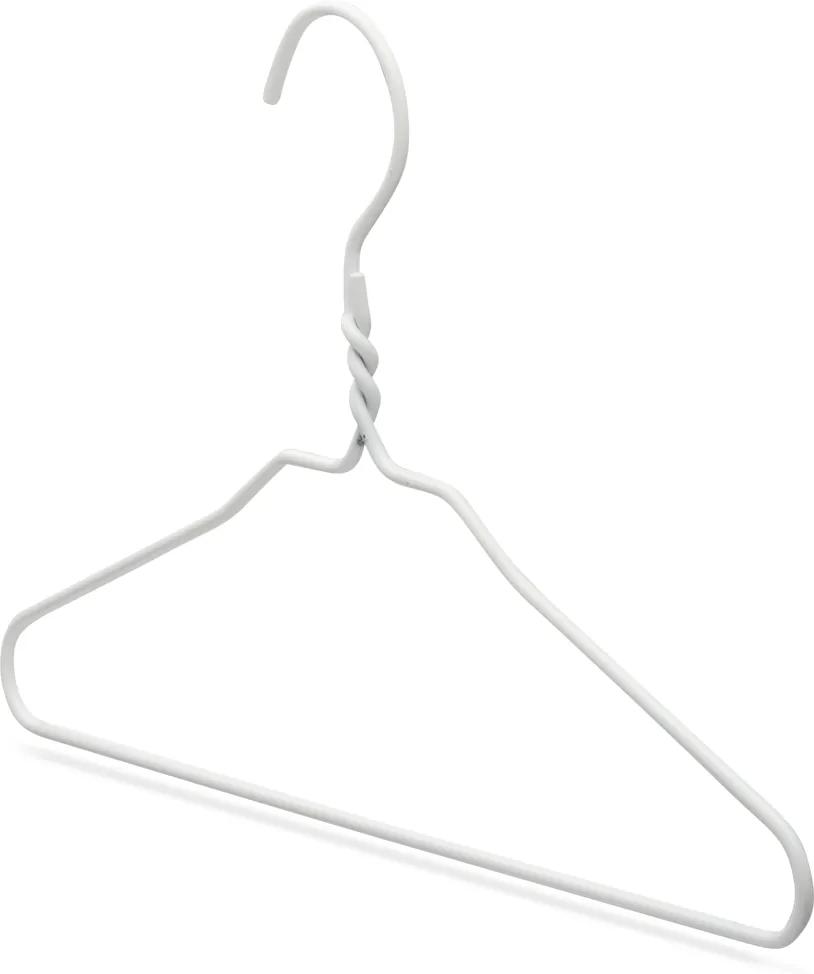 metal witte kledinghangers - 10 stuks