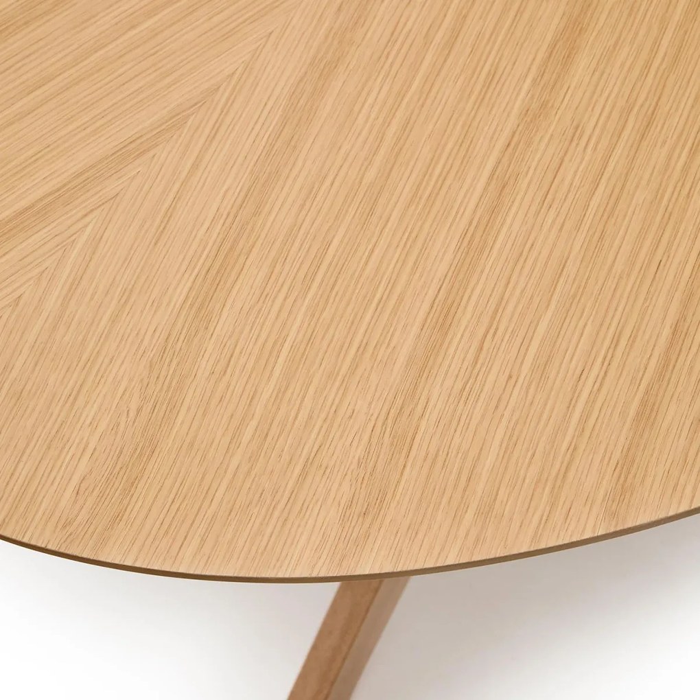 Kave Home Naanim Ovale Eettafel Eikenfineer 180 X 110 Cm - 180 X 110cm.