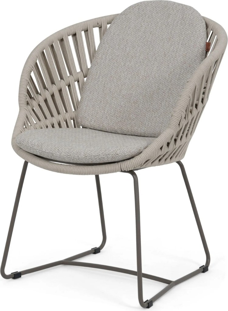 Tuinset Ronde Tuintafel 6 personen 158 cm Rope Taupe Santika Furniture Santika