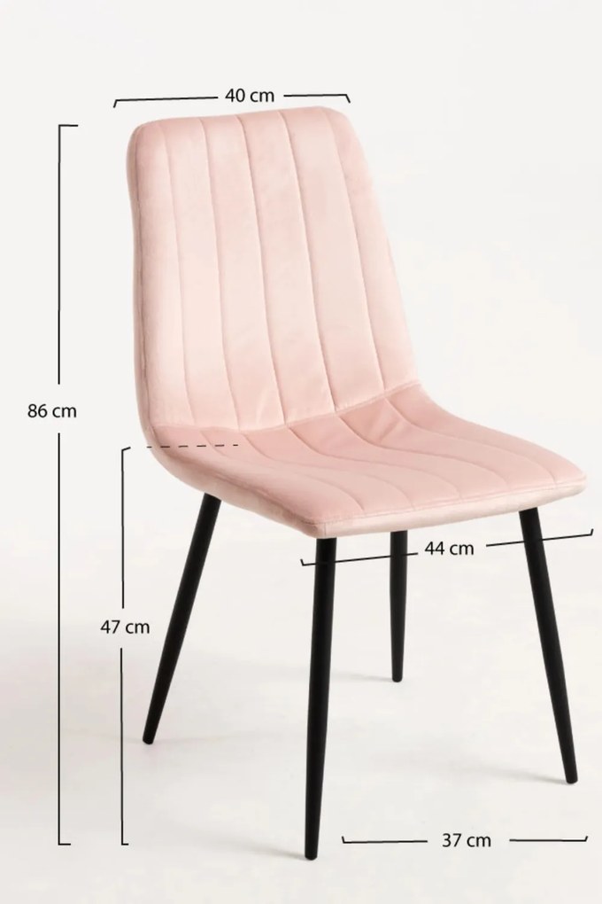 Set 4 Fluwelen Liny Stoelen