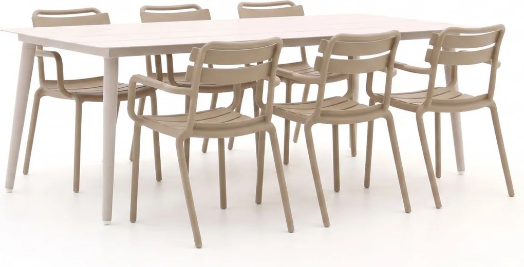 Diningset Forza  | 6 personen aluminium | Tuinset stapelbaar | 7-delig | Kees Smit Tuinmeubelen