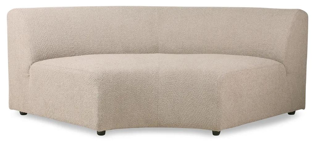 HKliving Jax Bankelement Round, Boucle Taupe