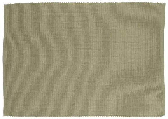 Placemat geribbeld, GOTS bio-katoen, tijmgroen, 35 x 50 cm