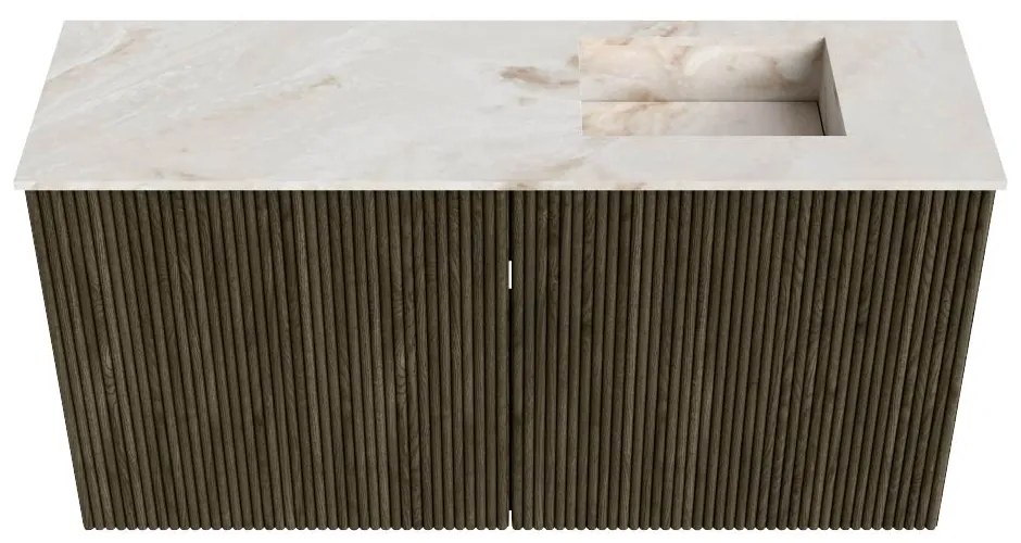 Mondiaz Joya DLux 80cm toiletmeubel shadow met wastafel faye rechts zonder kraangat frappe
