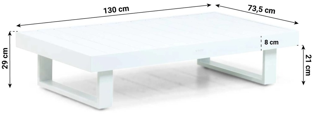 Hoek loungeset 6 personen Aluminium Wit Lifestyle Garden Furniture Lorenzo