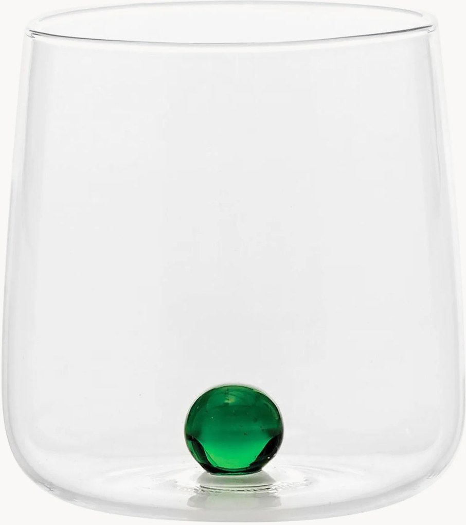 Handgemaakte waterglazen Bilia van borosilicaatglas, 6-delig