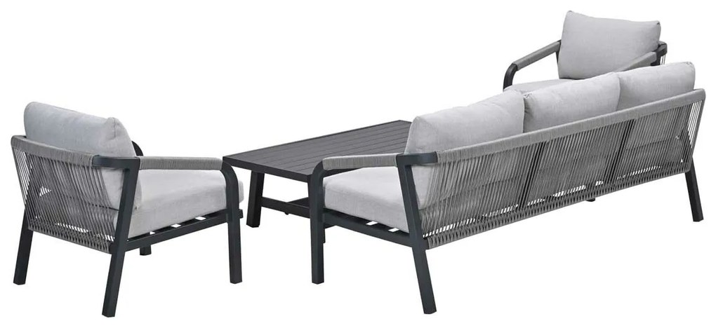 Garden Impressions Tarera loungeset 4-delig - donker grijs