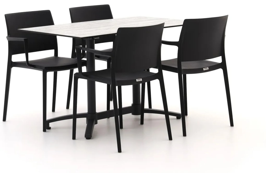 + 15% kassakorting | Diningset Forza  | 4 personen kunststof | Tuinset stapelbaar | 5-delig | Kees Smit Tuinmeubelen