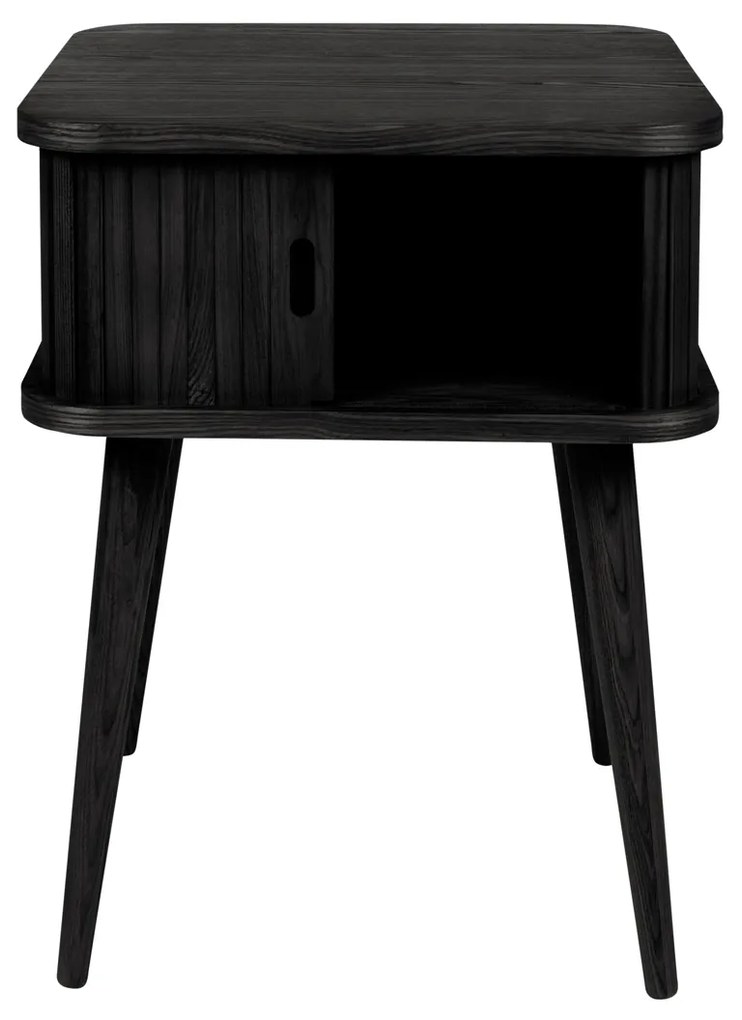 Zuiver Barbier Black Zwart Retro Nachtkastje - 45x45x59cm.