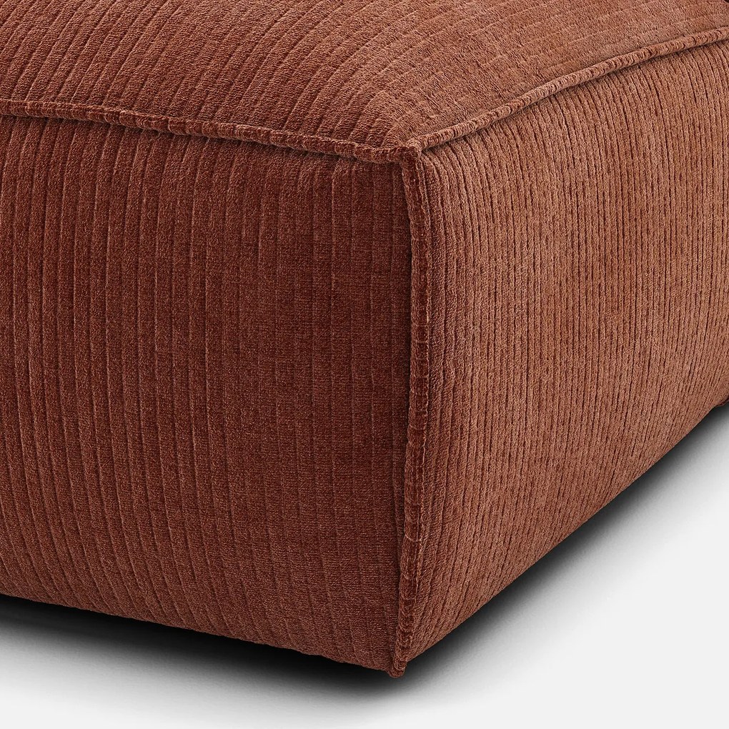 Loungebank links, vintage ribfluweel, Seven