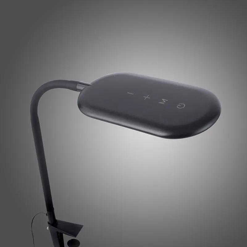 Moderne klemlamp zwart dimbaar incl. LED - Kiril Modern Binnenverlichting Lamp