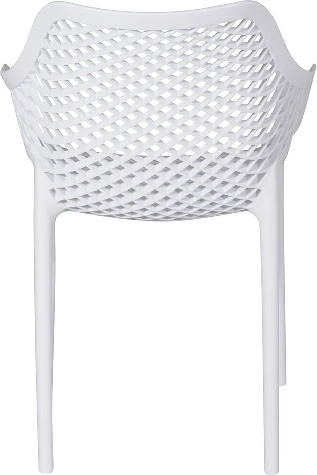 Garden Impressions Air XL kunststof tuinstoel wit - set van 4 stuks