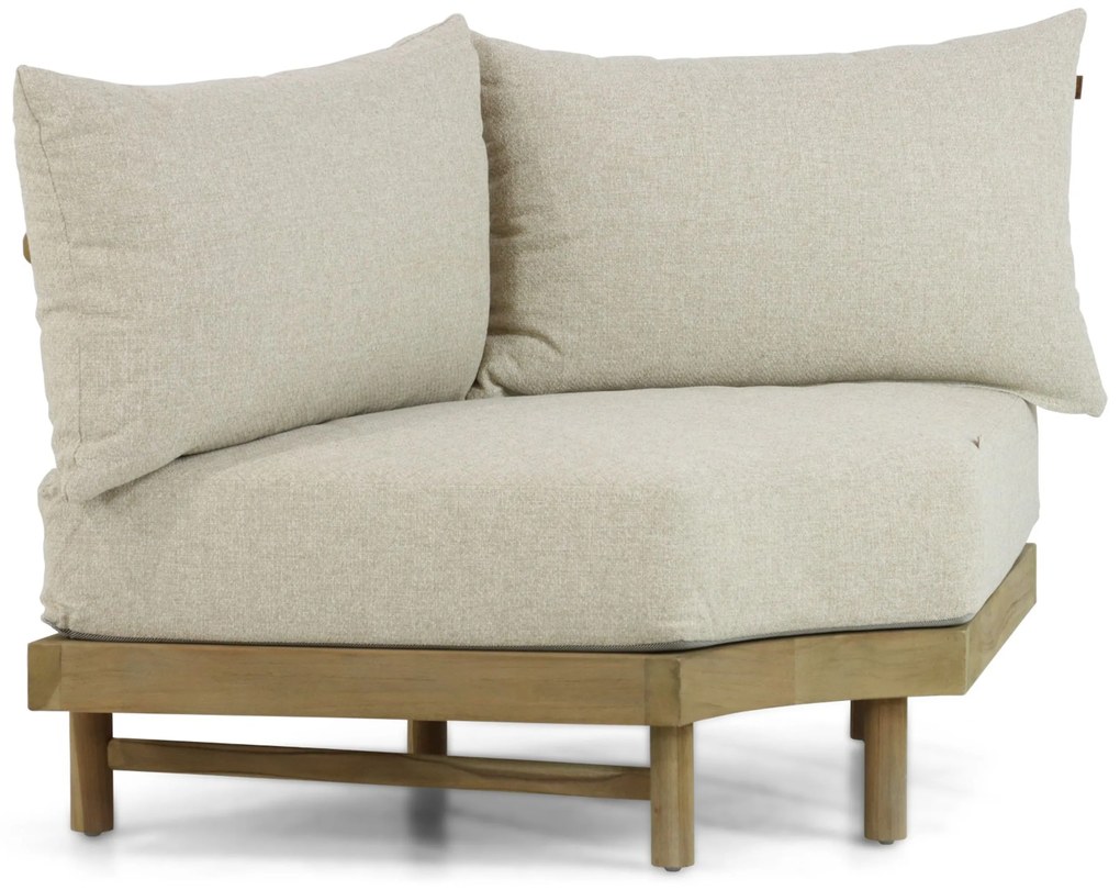 Hoek loungeset 5 personen Teak Old teak greywash  Santika Furniture Santika