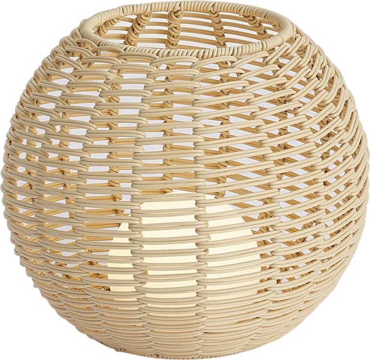 Buiten tafellamp beige 30cm incl. LED oplaadbaar met USB-C IP44 - Oli