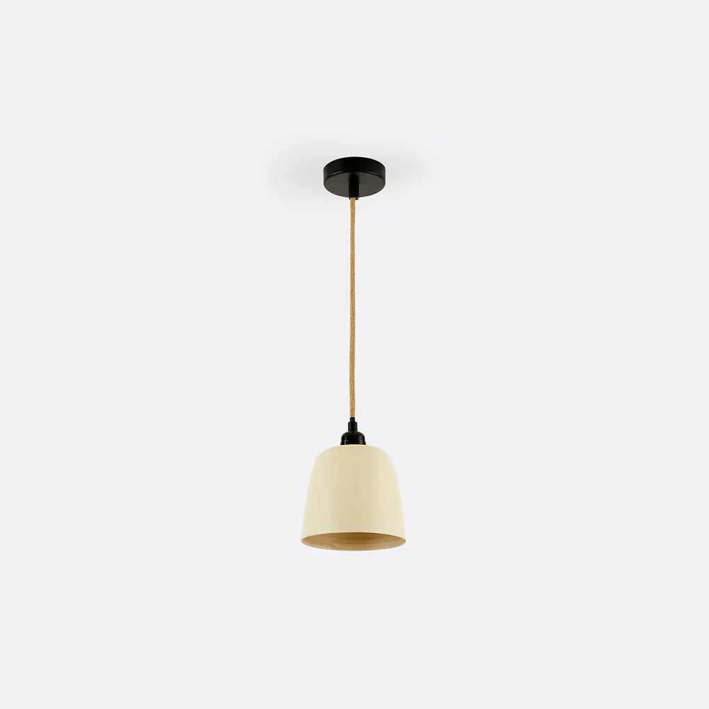 Hanglamp in gekleurd bamboeØ15 cm, Bineta
