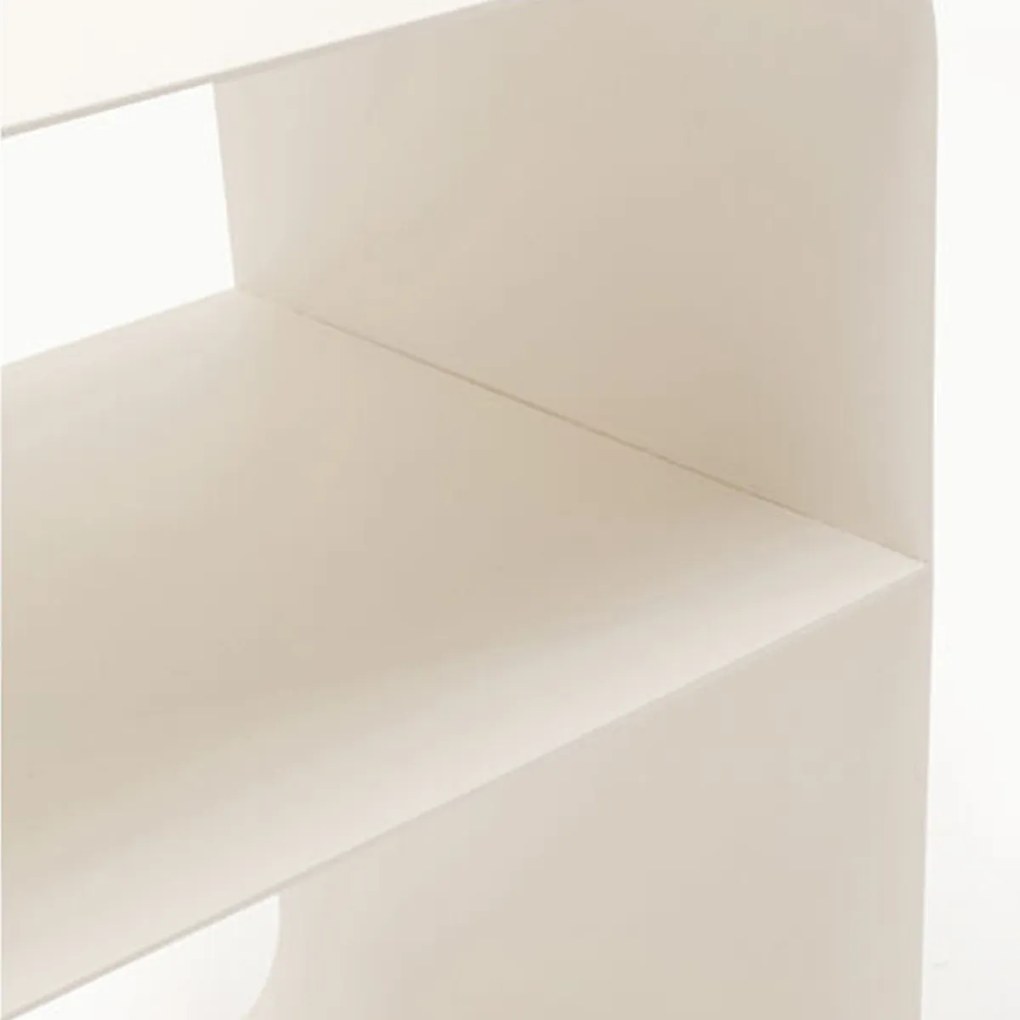 Stalen Bijzettafel Cream - 38 X 33cm.