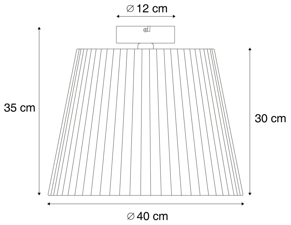 Buiten plafondlamp met zwart touw IP54 - JaylaJapandi E27 IP54 Buitenverlichting rond
