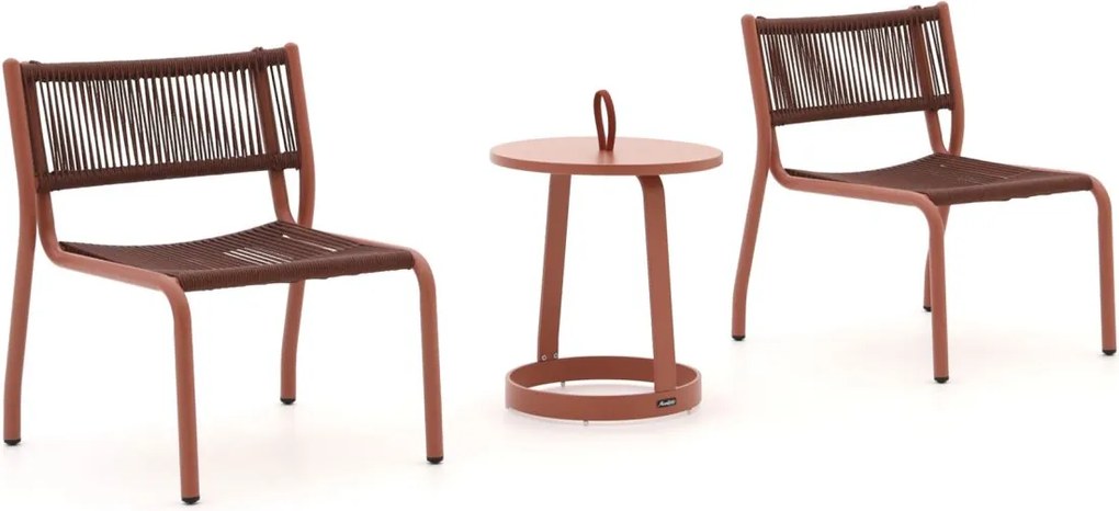 Bistro- en balkonset Manifesto  | 2 personen aluminium | Tuinset stapelbaar | 3-delig | Kees Smit Tuinmeubelen