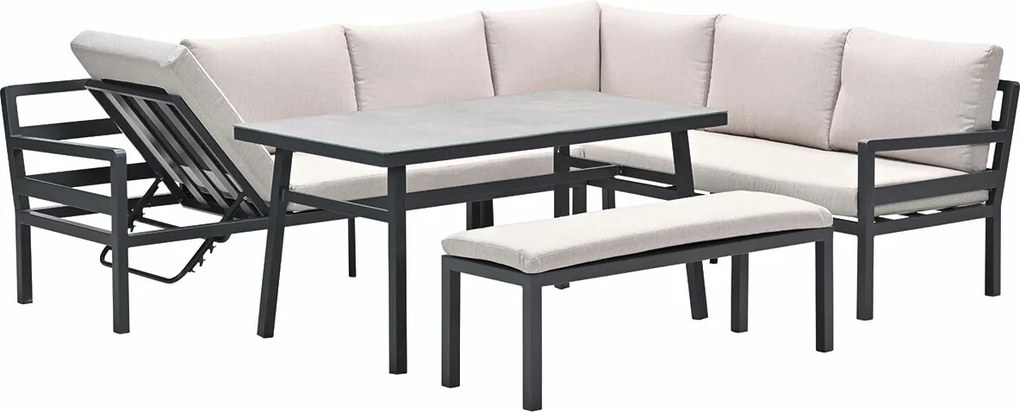 Garden Impressions Markus lounge dining set 4-delig - desert sand