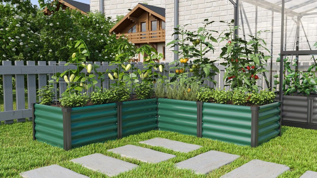 Vitavia Verhoogd zaaibed Linus In&amp;Out 401 M - zeegras/zwart - 40,3cm