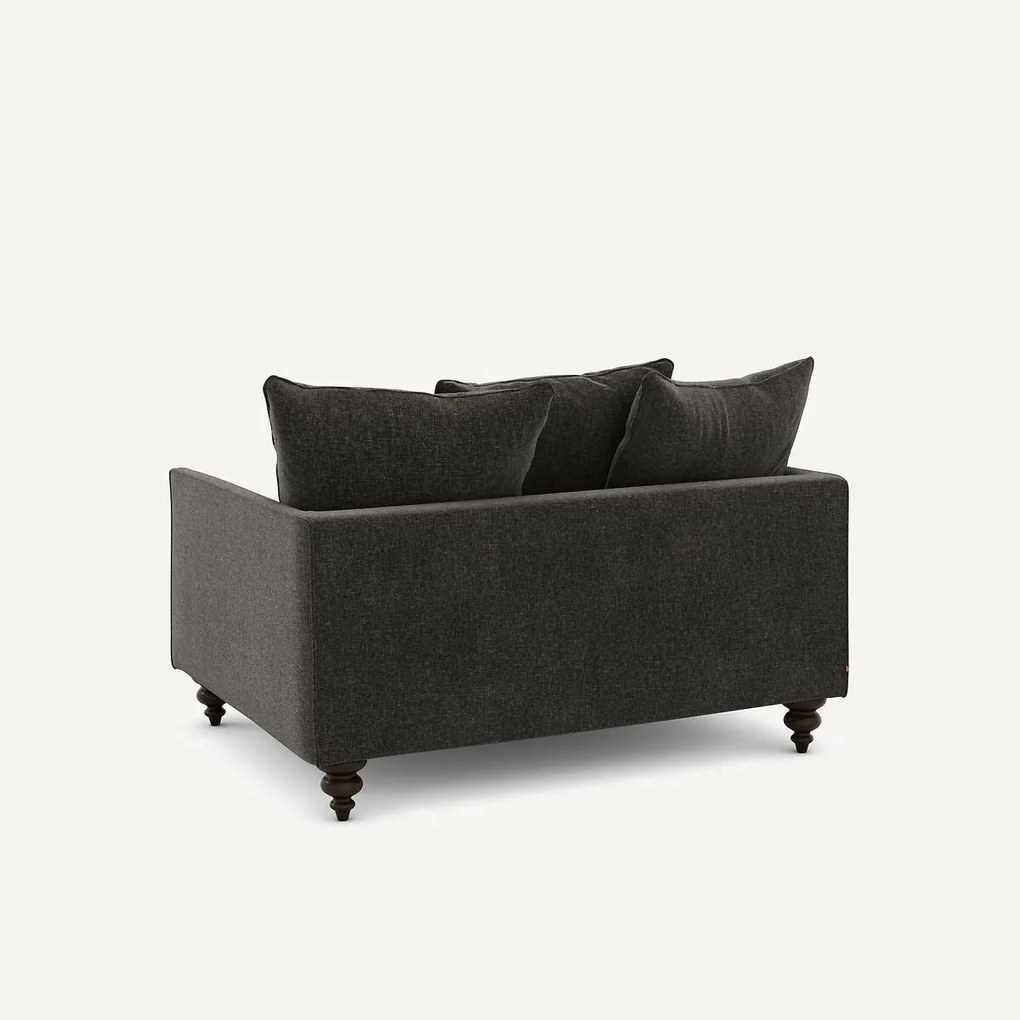 2-zits compacte bank in chenille fluweel, Lazare