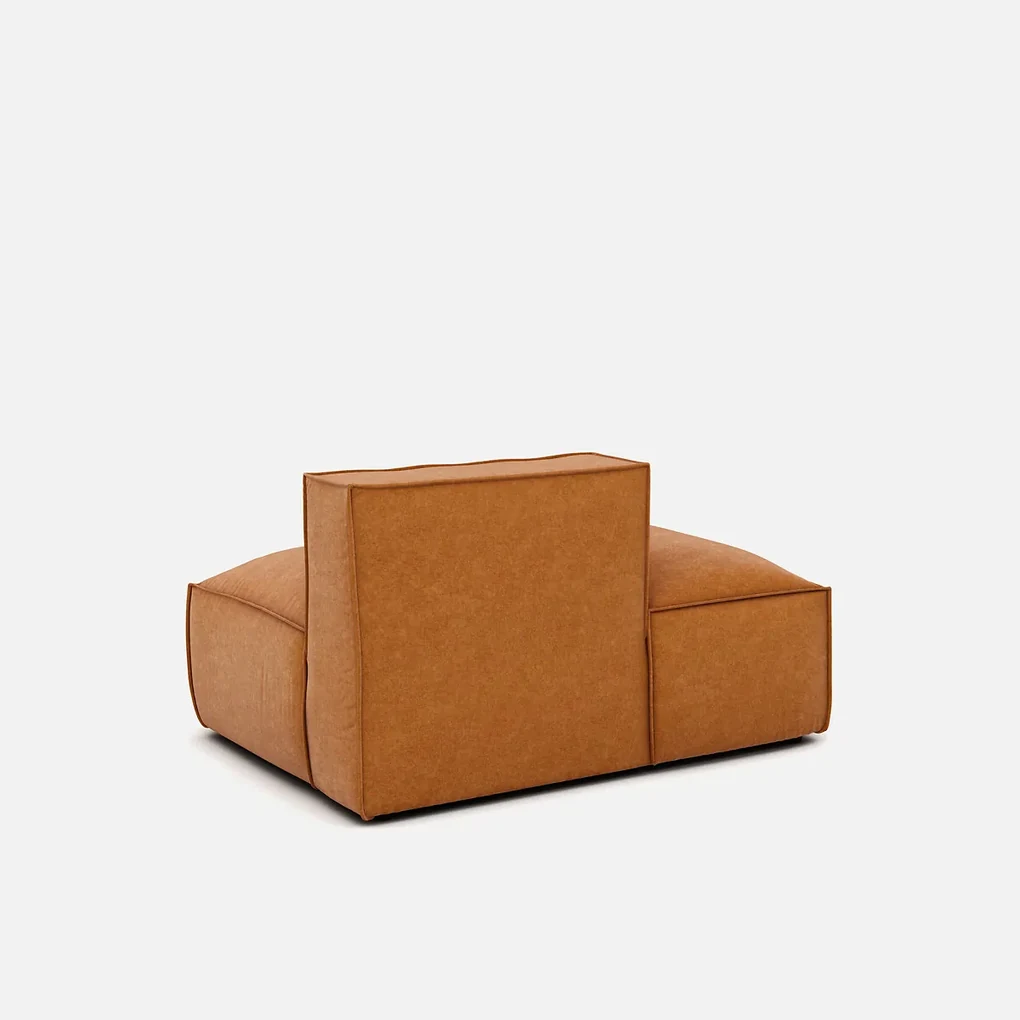Loungebank links, textuurfluweel, Seven