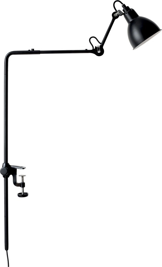 DCW éditions Lampe Gras N226 bureaulamp met tafelklem Zwart