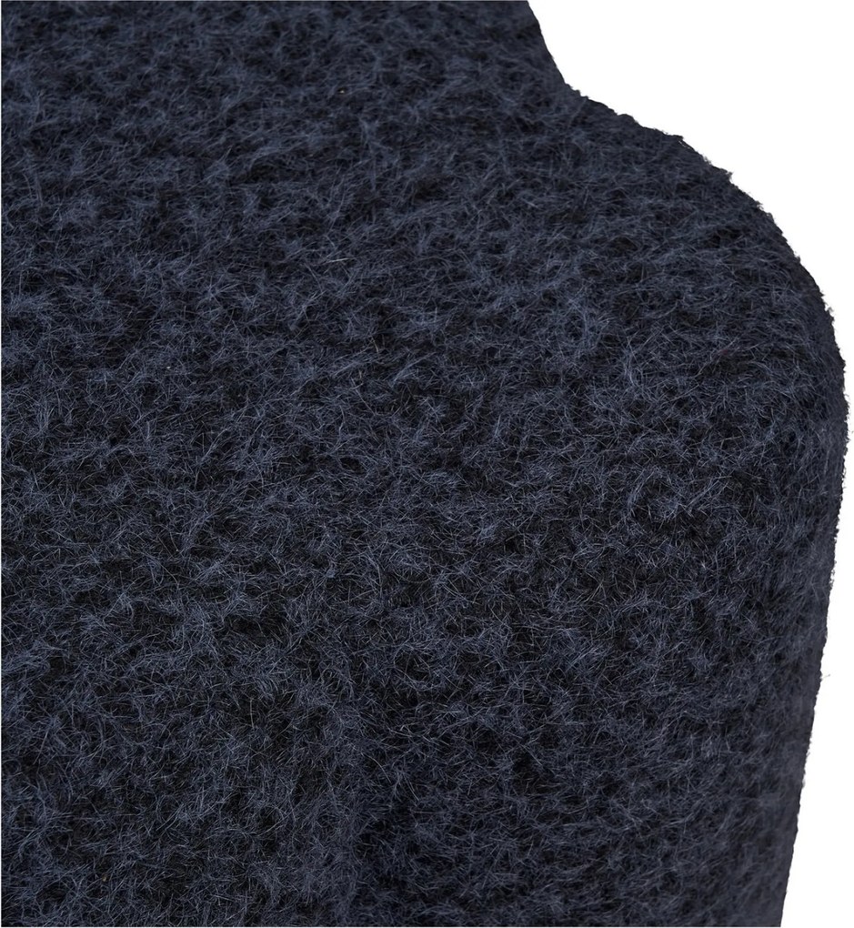 Durban Poef Bouclé - Blauw