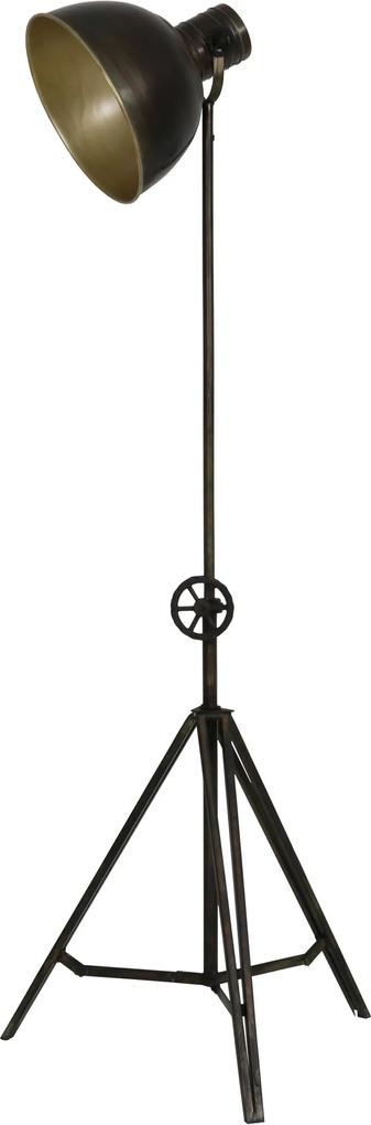 Vloerlamp JUNKO - Zwart Antiek-brons
