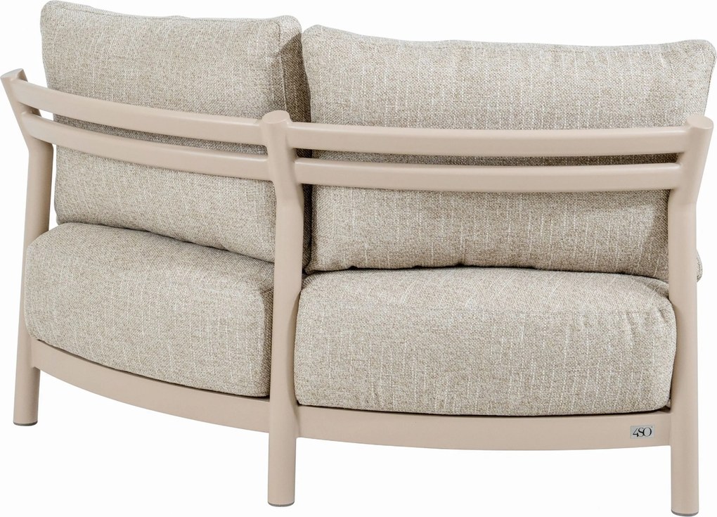 Hoek loungeset 6 personen Aluminium Taupe  4 Seasons Outdoor Mykonos/Hampton