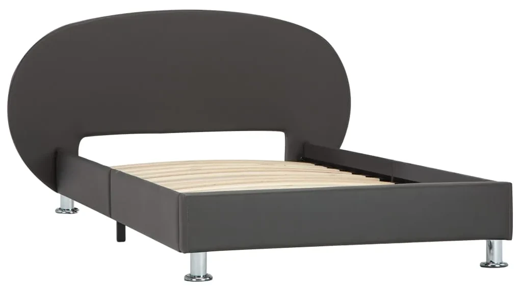 vidaXL Bedframe kunstleer grijs 100x200 cm