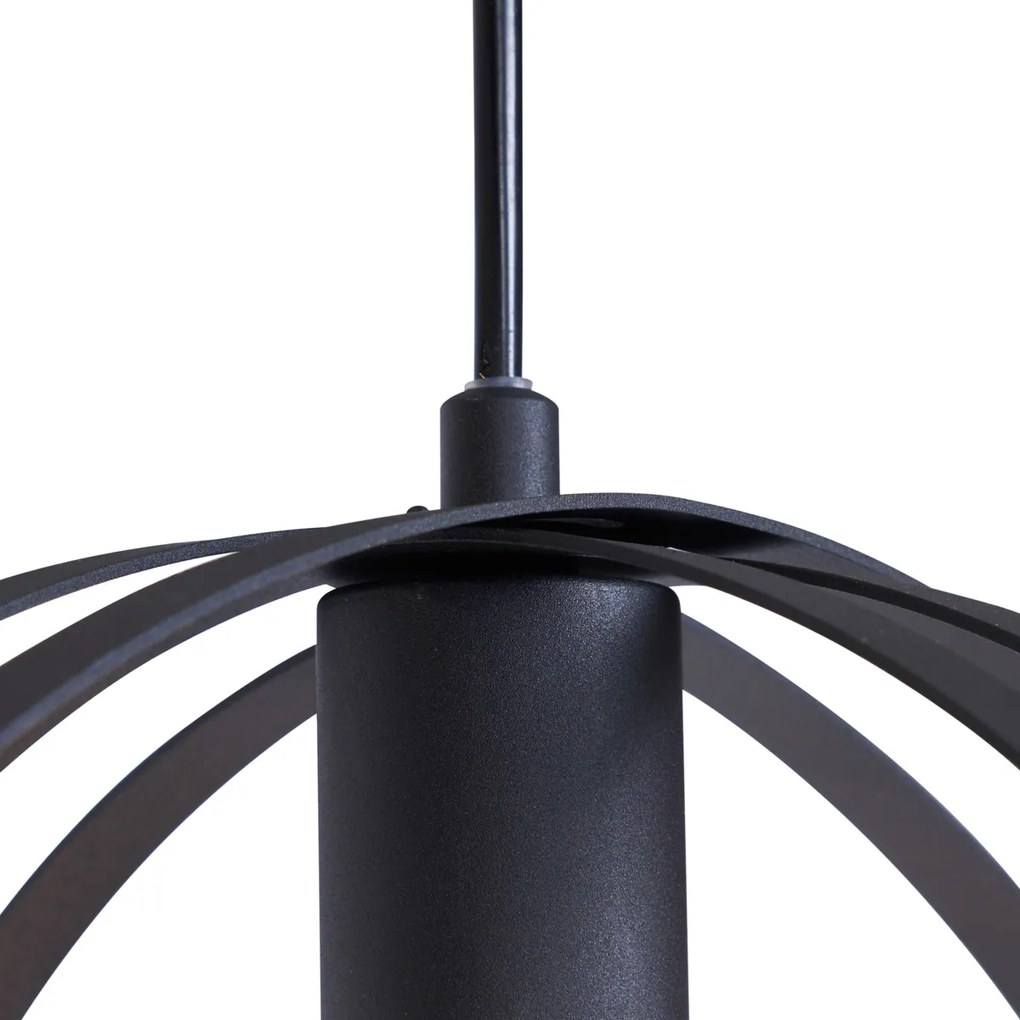 Design hanglamp zwart rond 3-lichts - Indu