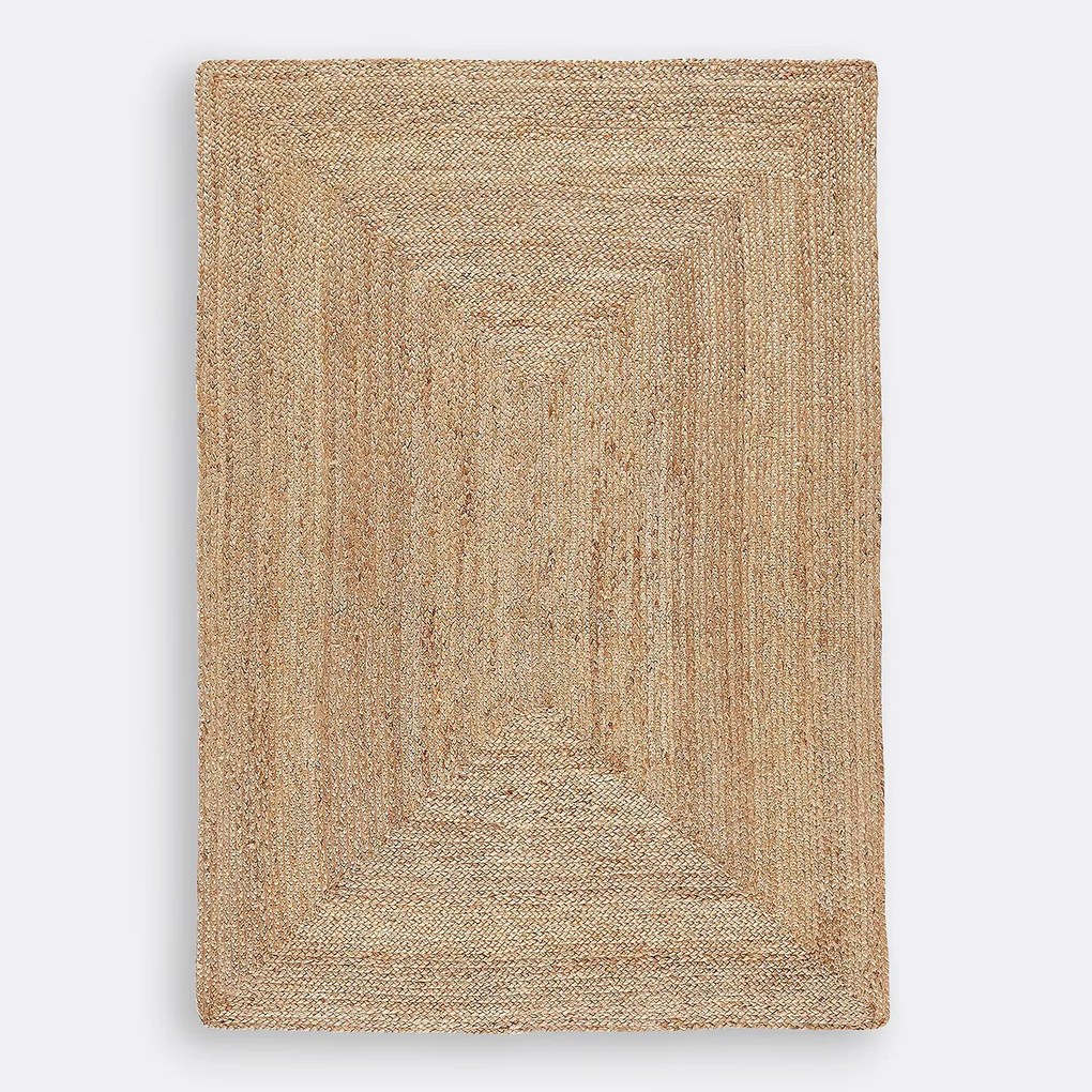XL rechthoekig vloerkleed in jute, Aftas