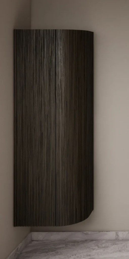 Gliss Design Alluro kolomkast 160cm met ronding rechts charcoal