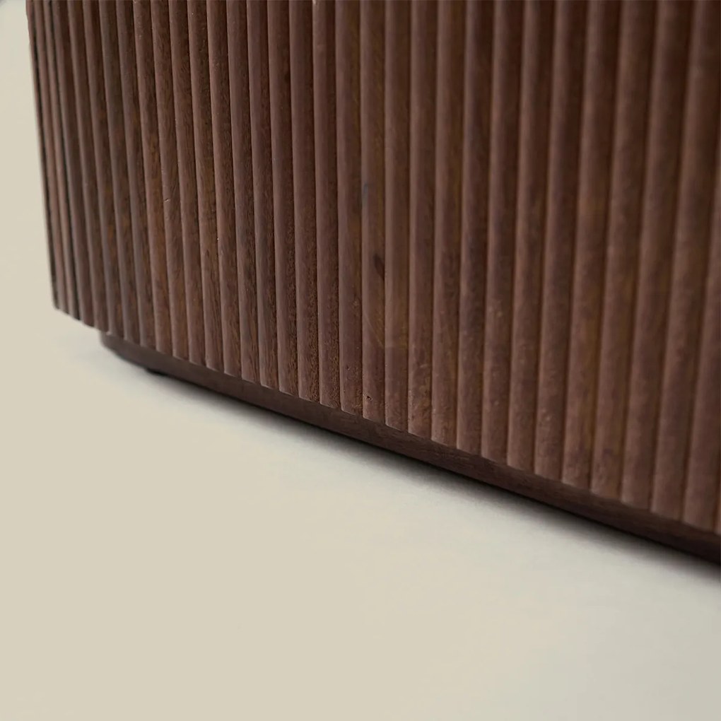 Ribbelhout Salontafel Rechthoekig - 100 X 55cm.