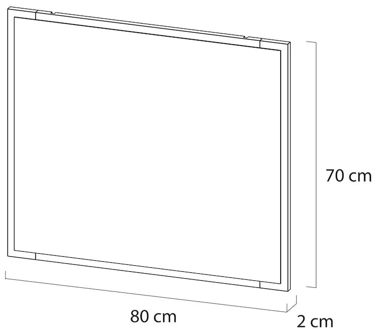 Tiger S-line spiegel met frame 80x70cm mat zwart