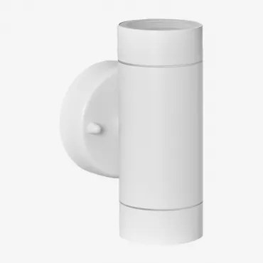 Jaxten Buitenwandlamp In Aluminium Met 2 Lichtpunten Wit - Sklum