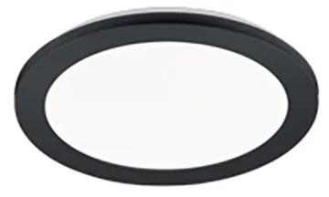 Plafonnière rond zwart 26 cm incl. LED 3 staps dimbaar IP44 - Lope Design IP44 Binnenverlichting Lamp