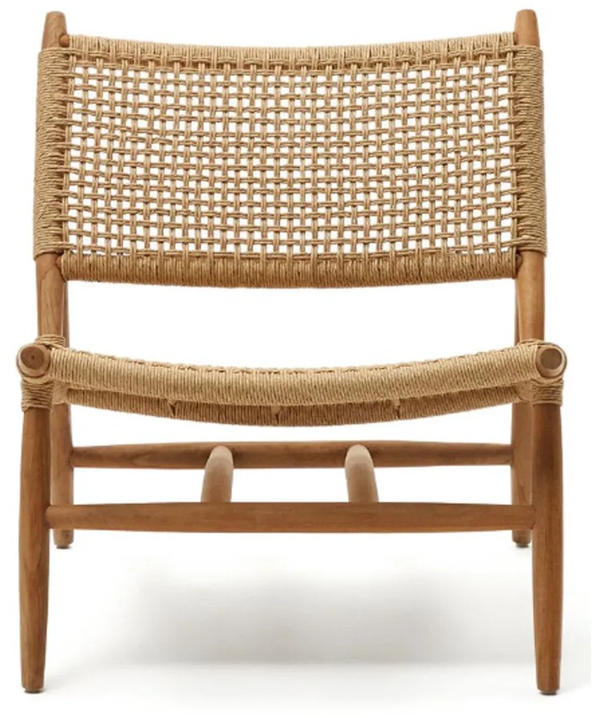 Kave Home Codolar Fauteuil Teak En Rotan