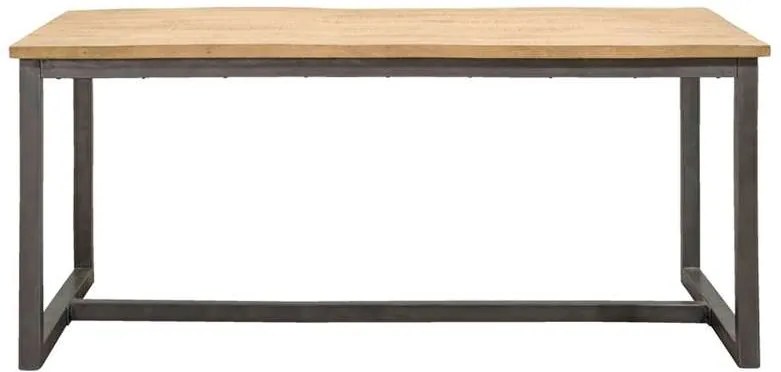 Eetkamertafel Logan - naturel/grijs - 78x200x100 cm - Leen Bakker