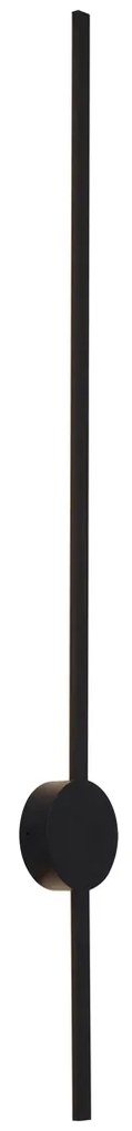 Moderne wandlamp zwart 100cm incl. LED - Clockwise Modern rond Binnenverlichting Lamp