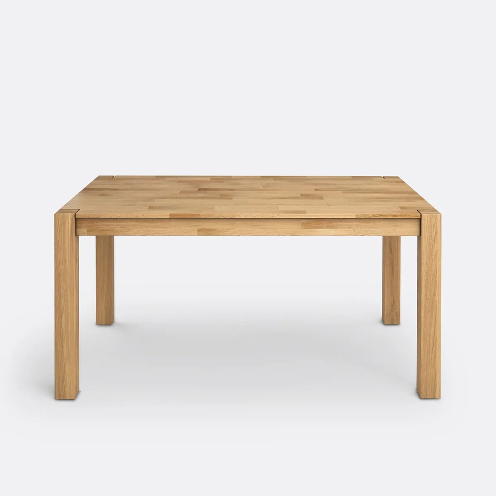 Uitschuifbare eettafel, geoliede eik, 6 tot 8 personen, ADELITA