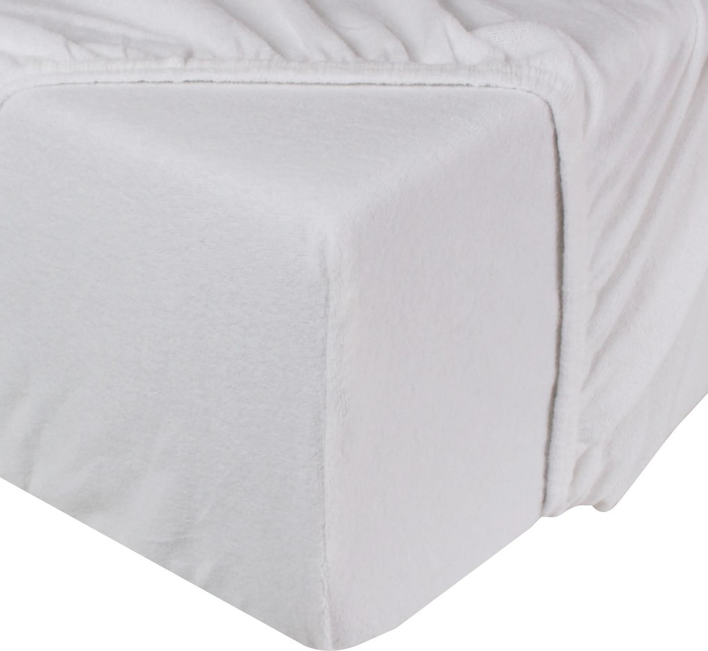 Hoeslaken molton - badstof matrasbeschermer - 90x200 - wit
