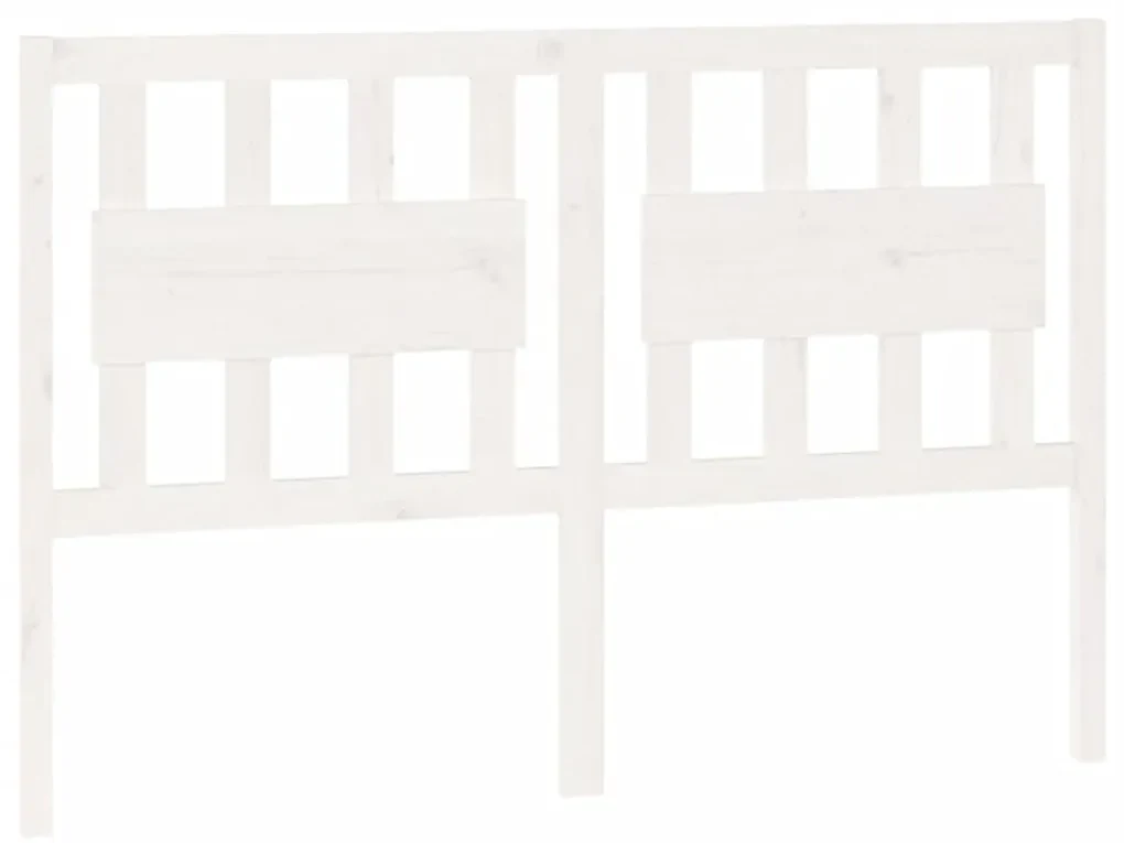 vidaXL Hoofdbord 145,5x4x100 cm massief grenenhout wit