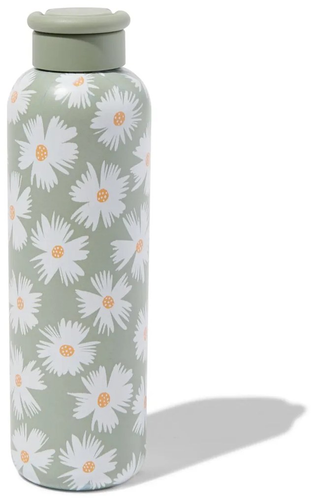 HEMA Isoleerfles Dubbelwandig Rvs Bloemen 700ml