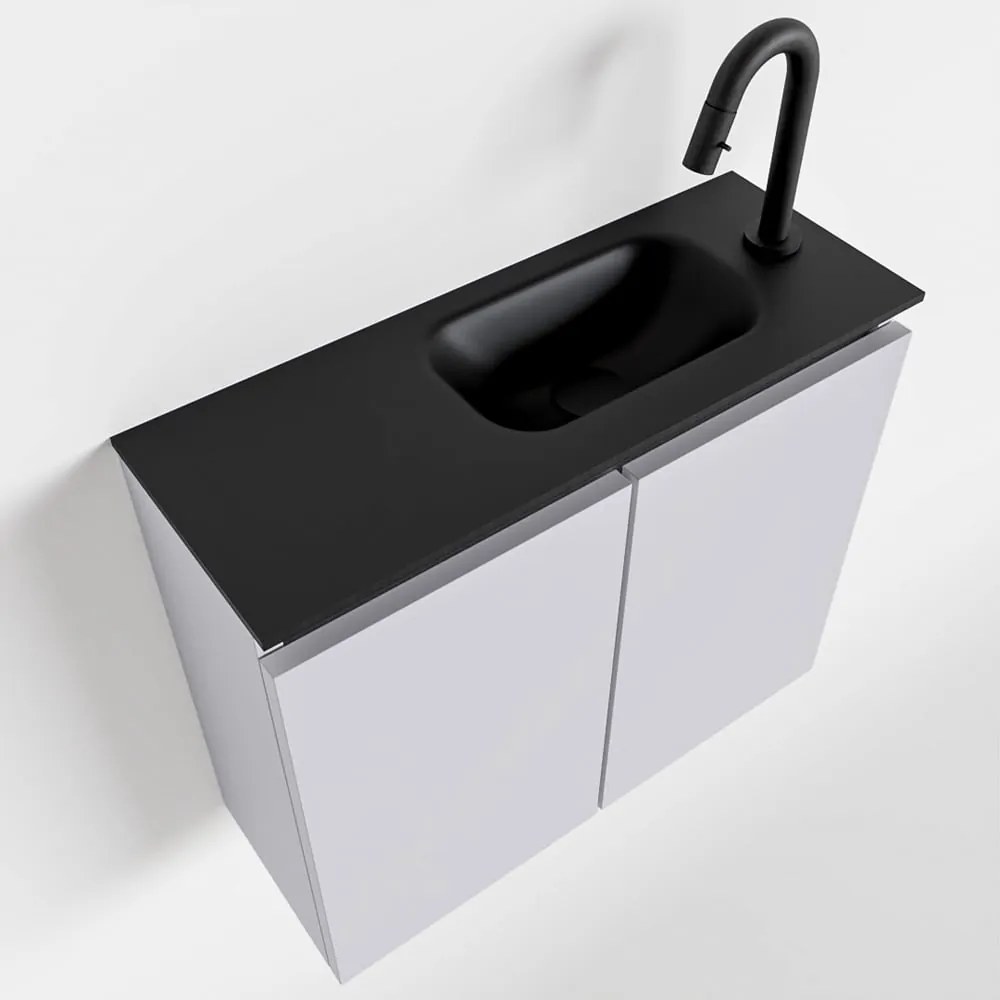 Mondiaz Ture 60cm toiletmeubel cale met wastafel urban rechts 1 kraangat